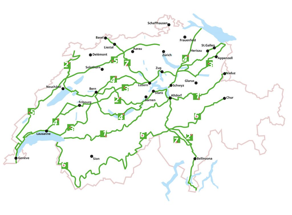 Schweizer Nationale Routen